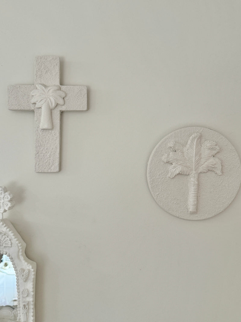 Wall Tile - White Palm - Large *Seconds