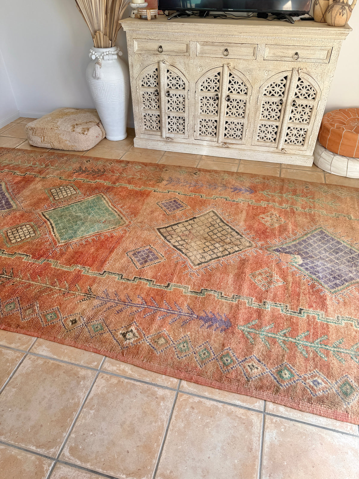 Moroccan Vintage Rug “Luna” 333 x 186