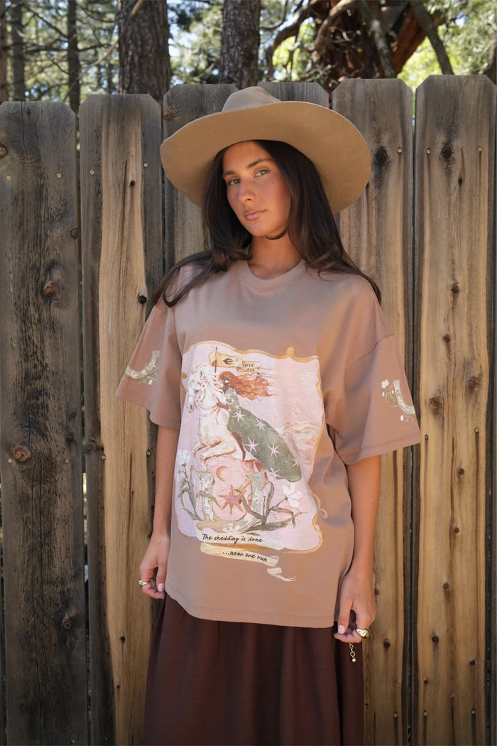 Year Of The Horse Tee Earthy Brown