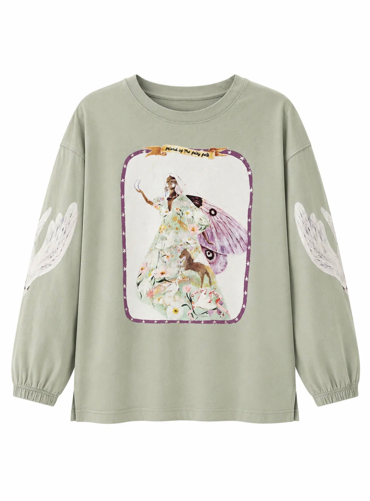 Fairy Folk Long Sleeve Tee Women's Sage