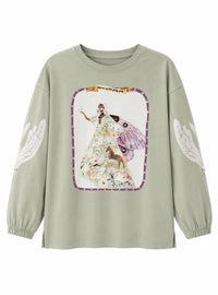 Fairy Folk Long Sleeve Tee Women's Sage