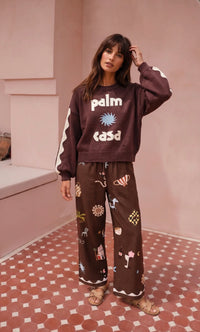 Knit Sweater - Palm Casa Brown