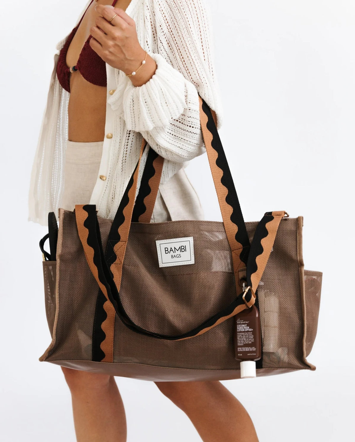The Bambi Mesh Bag in Espresso