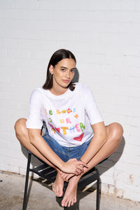 BE GOOD TO YOUR MOTHER Oversized Shirt White
