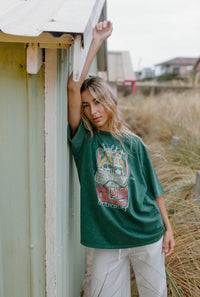Salty Mermaid Oversized Shirt Acid Wash Green