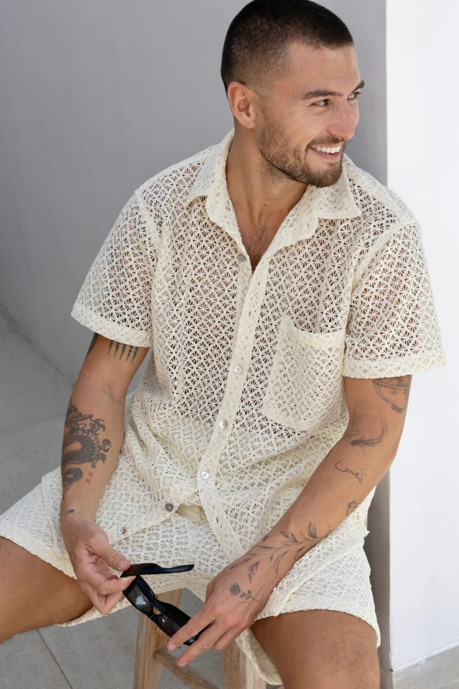 Men’s Shirt Crotchet Knit