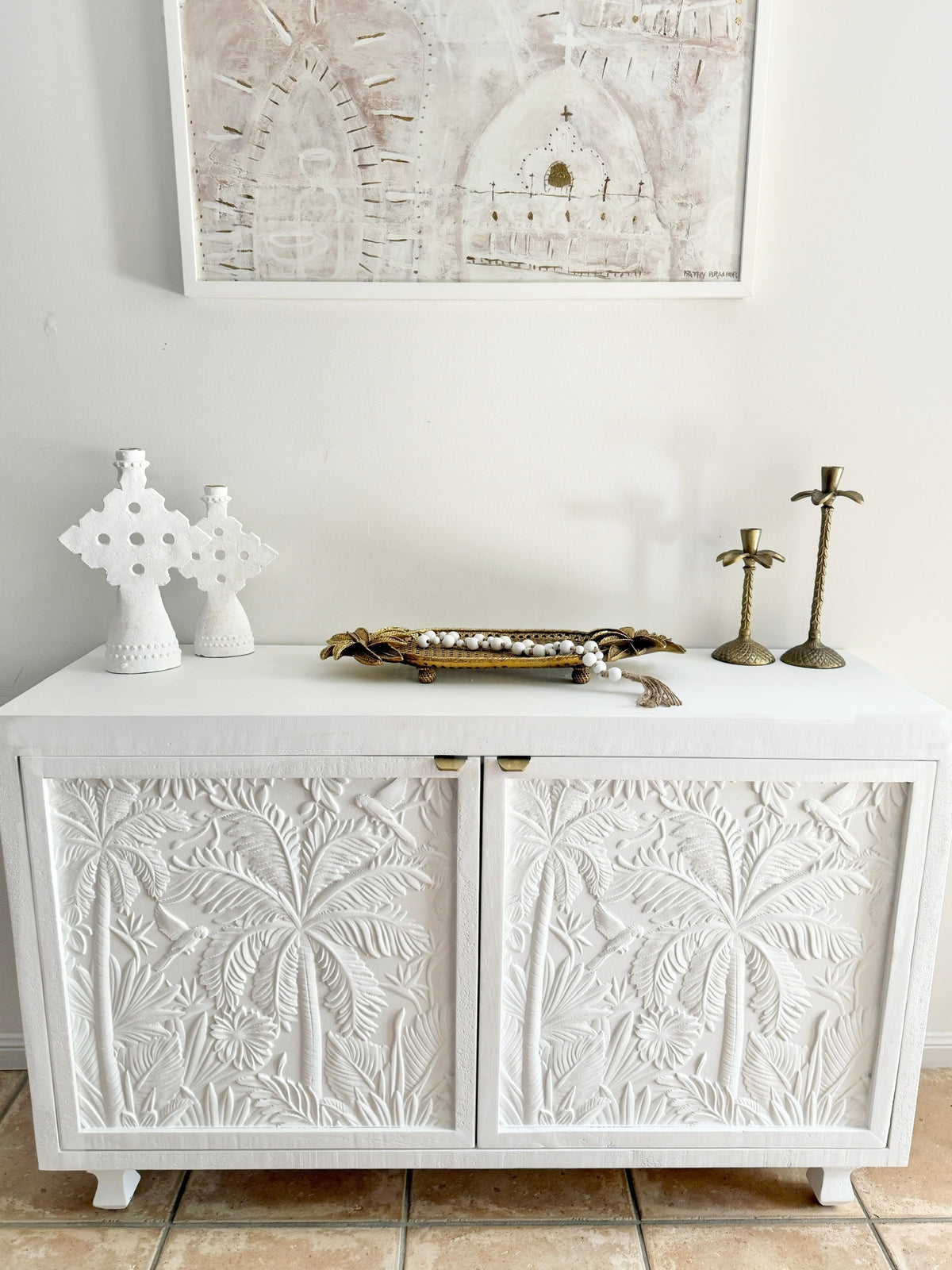 Buffet Small Les Palmas - Milk White