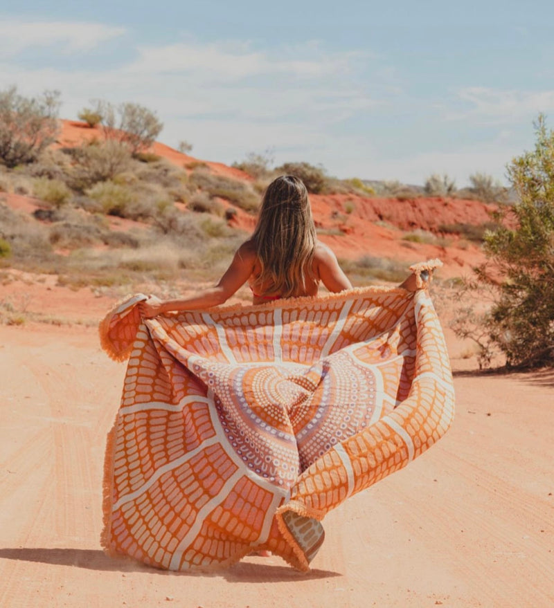 Indigenous Throw XLarge Our Mothers Country By Leah Cummins