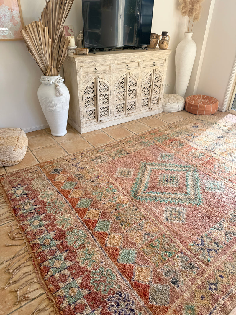 Moroccan Vintage Rug "Soul” 343 x 210