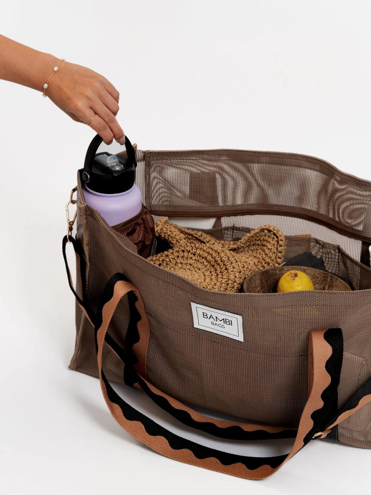 The Bambi Mesh Bag in Espresso