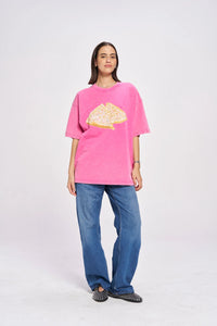 FAIRY BREAD Oversized Shirt Rose Red