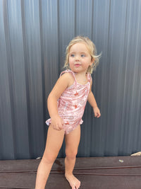 Salty Footprints Kids Swimwear - Tie Up Peach