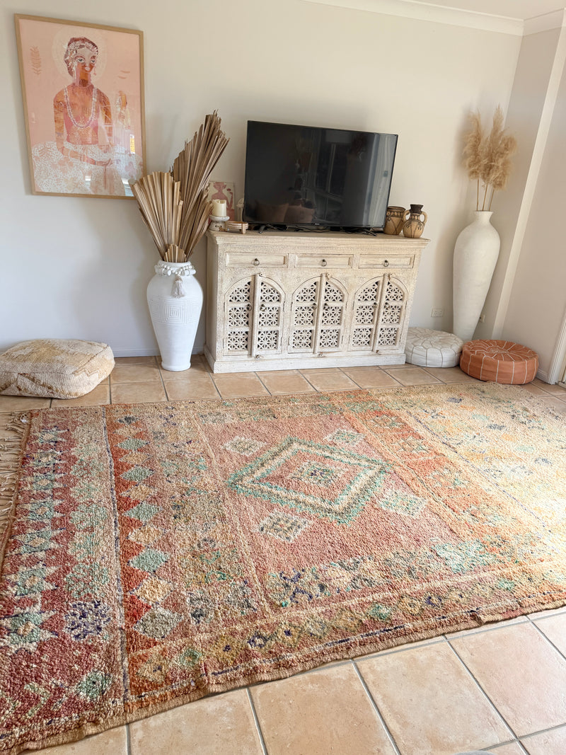 Moroccan Vintage Rug "Soul” 343 x 210