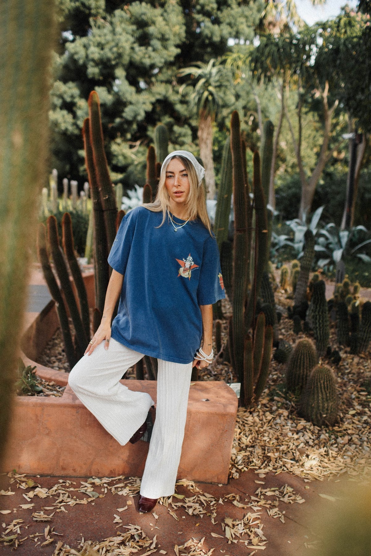 Born To Be A Cowgirl Oversized Shirt Acid Wash