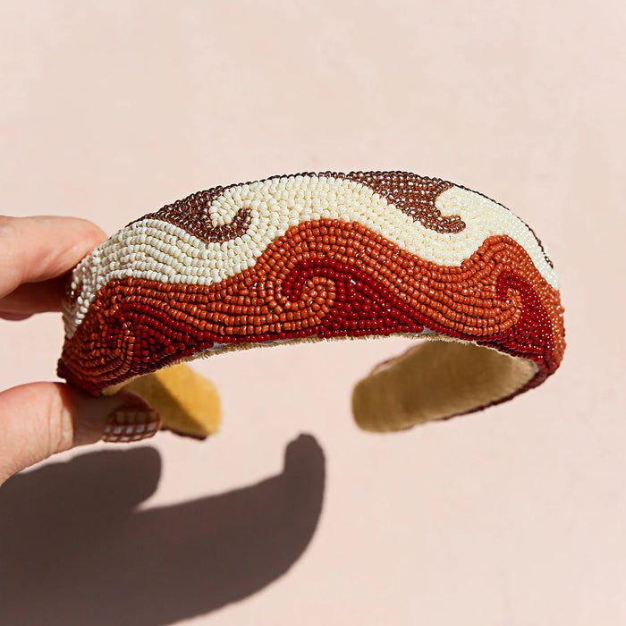 Beaded Headband Wave