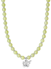 Mavi Beaded Necklace in Silver