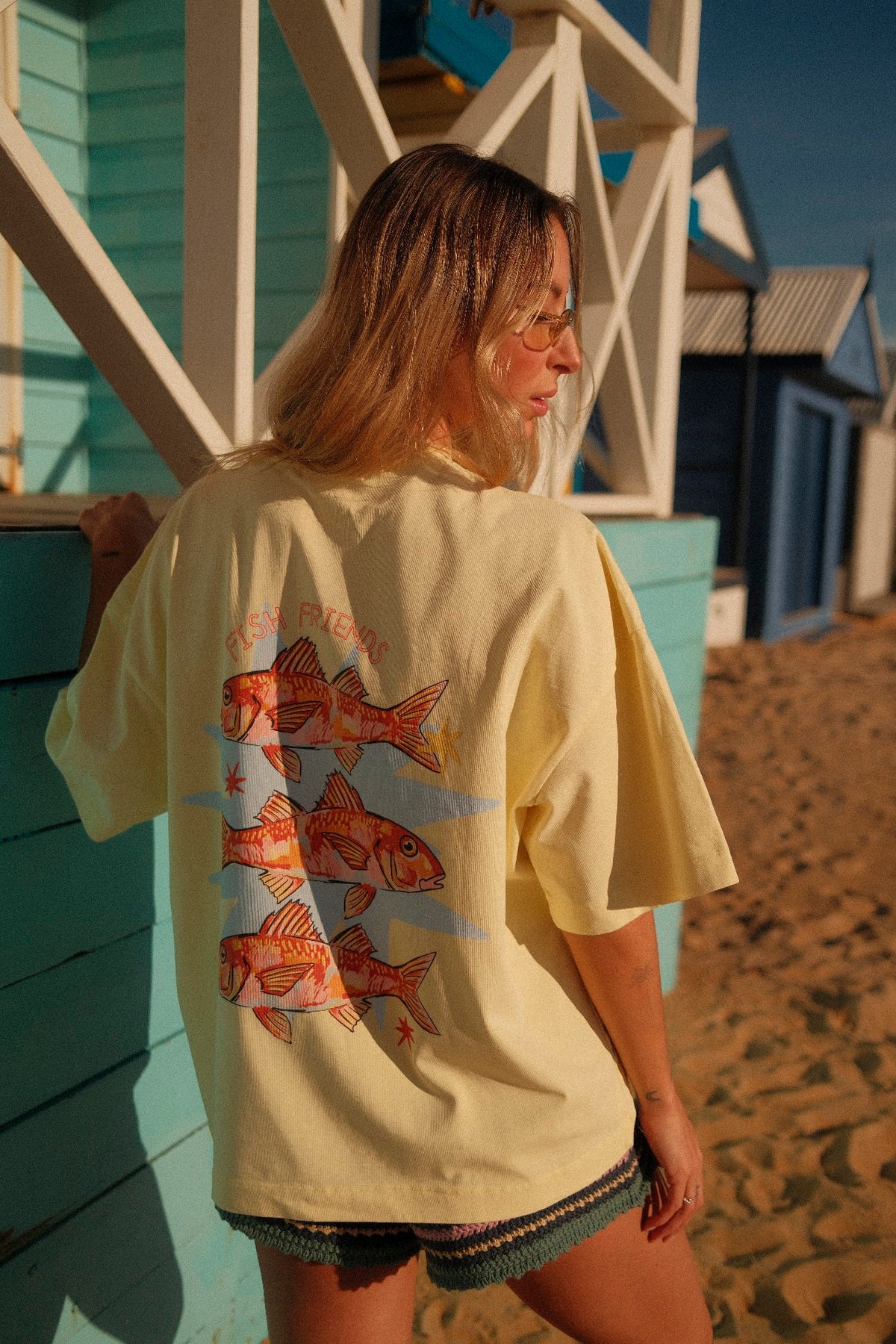 Fish Friends Oversized Boxy Tee Shirt