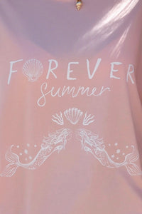 Forever Summer Oversized Tee Pink