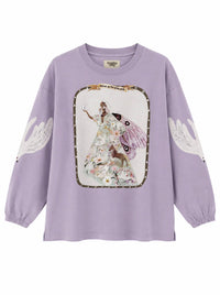 Fairy Folk Long Sleeve Tee Women's Lilac