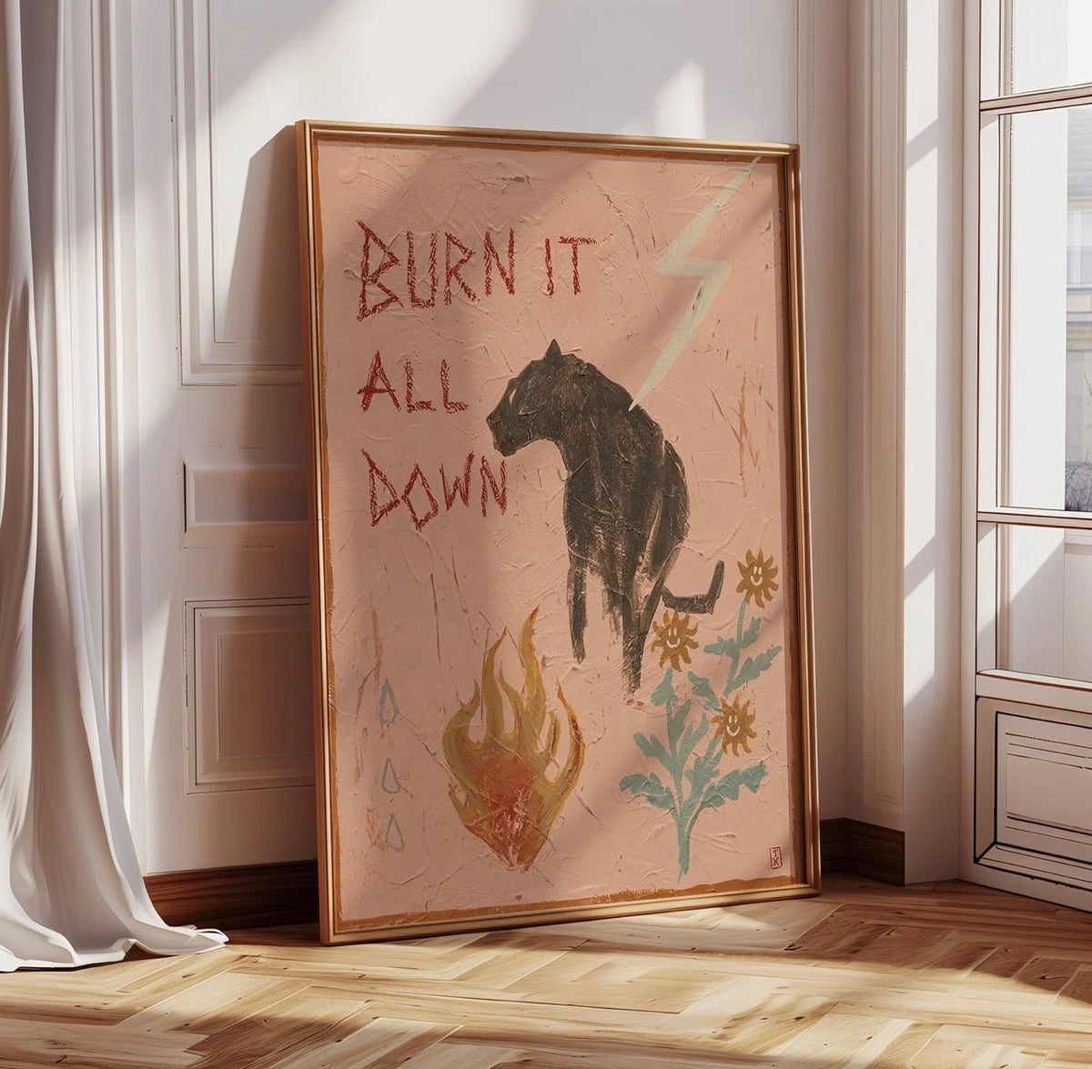 Tahnee Kelland Print A3 - Burn It All Down And Watch It Grow