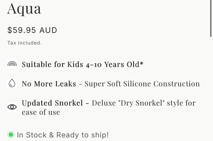 Kids Delux Sublime Snorkel Set - Coral
