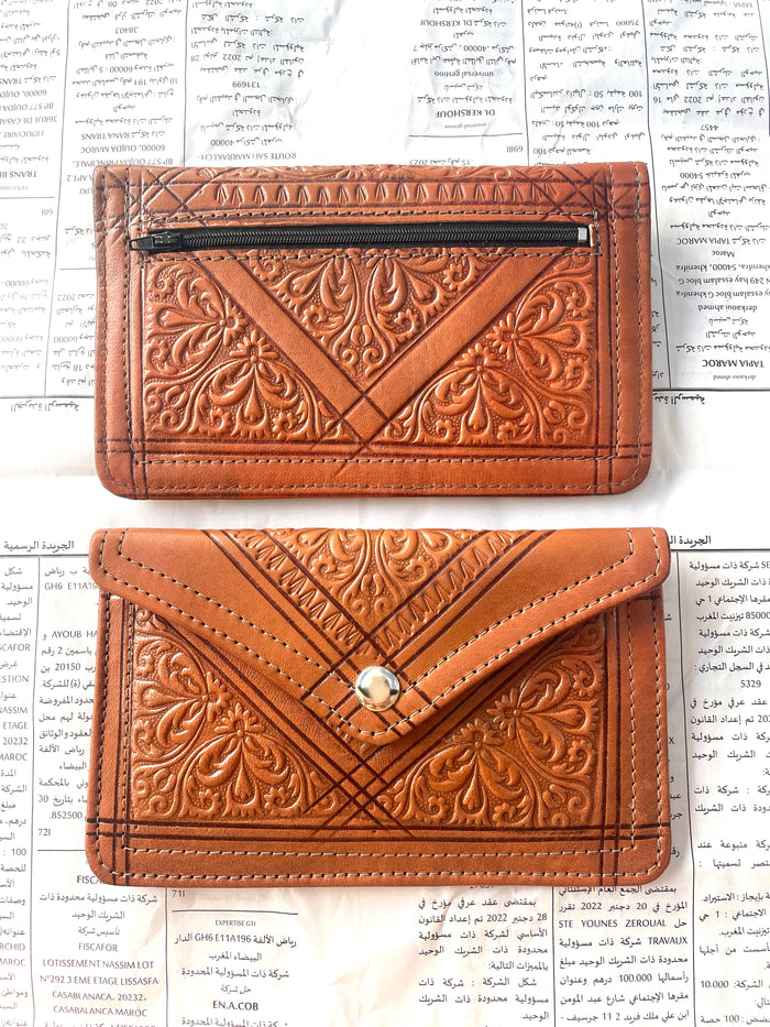 Moroccan Leather Purse - Tan