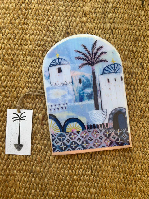Sue Fantini Tile - Blue Aegean Large Arch