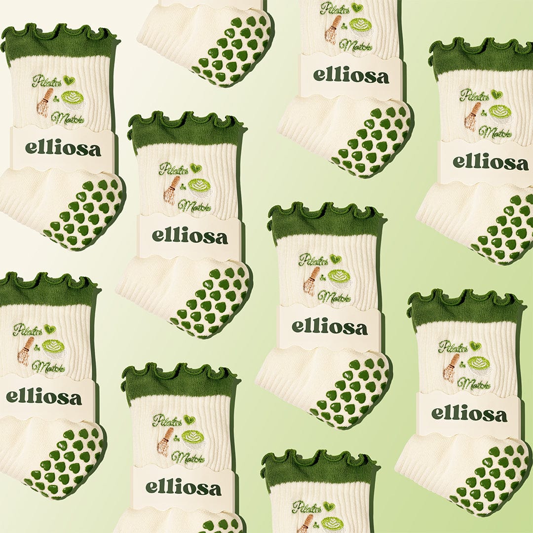 Pilates Grip Socks - Pilates & Matcha