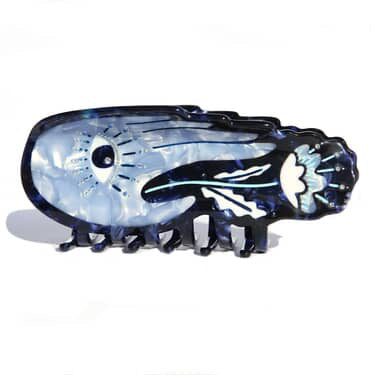 Hair Clip Claw Indigo Palm