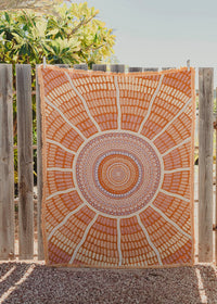 Indigenous Throw XLarge Our Mothers Country By Leah Cummins