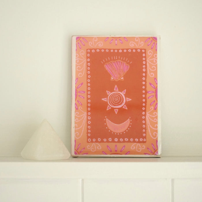 Ebony Bree Tile - Shell, Sun, Moon