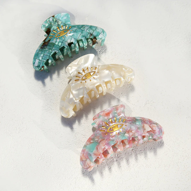 Hair Clip Claw Eye Love Pastel