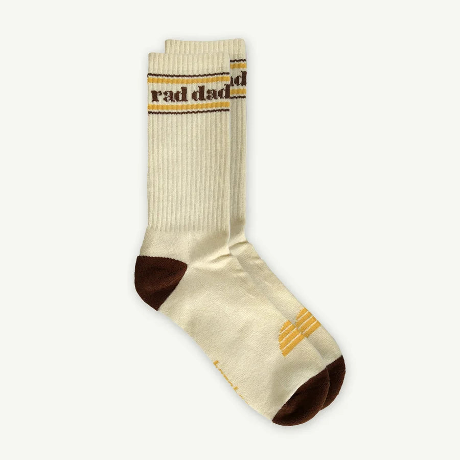 RAD DAD ORGANIC COTTON CREW SOCKS SINGLE - NATURAL