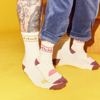 RAD DAD ORGANIC COTTON CREW SOCKS SINGLE - NATURAL