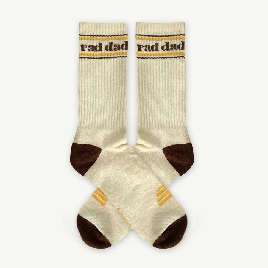 RAD DAD ORGANIC COTTON CREW SOCKS SINGLE - NATURAL