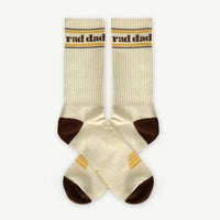 RAD DAD ORGANIC COTTON CREW SOCKS SINGLE - NATURAL