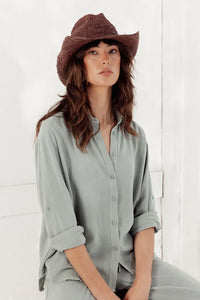Fedora Cowboy - Brown