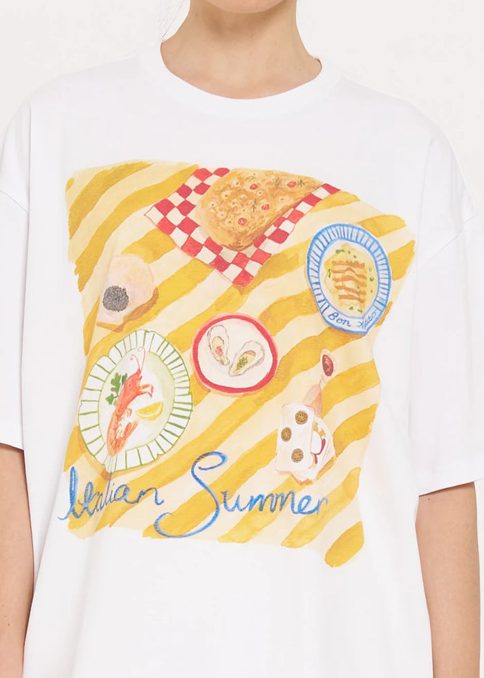 Italian Summer Oversized Shirt White
