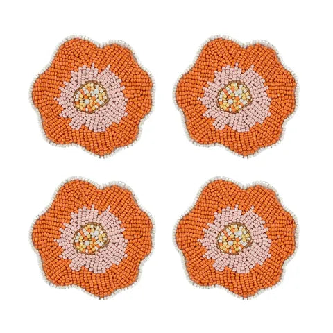 Coaster Pack - Beaded Flora