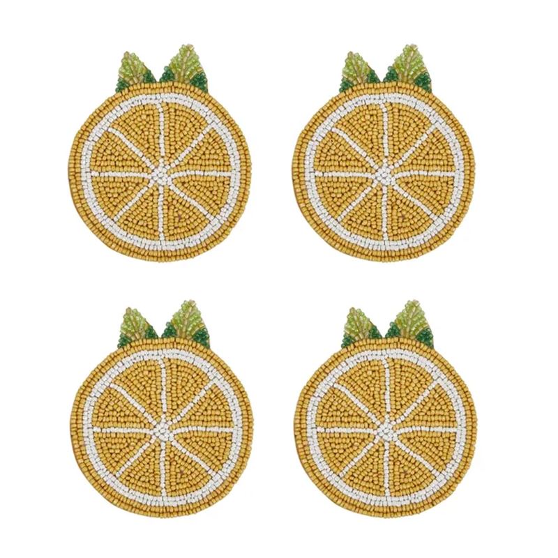 Coaster Pack - Beaded Limone