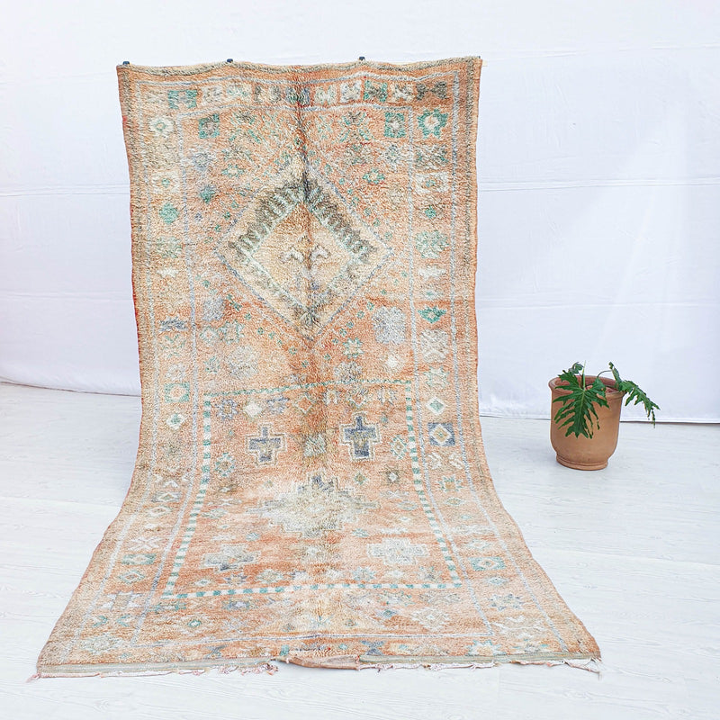 Moroccan Vintage Rug “Oceana” 346 x 178