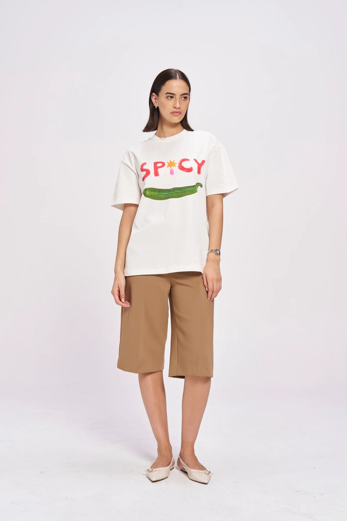 SPICY Oversized Shirt White