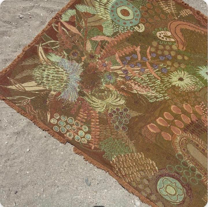Indigenous Throw Flowers Along The River By Dustin Koa