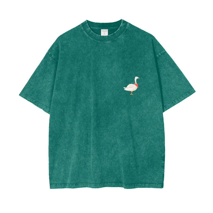 DON’T BE A GOOSE Oversized Shirt Green