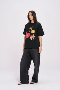 TREASURES Oversized Shirt Black