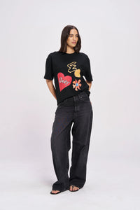 TREASURES Oversized Shirt Black