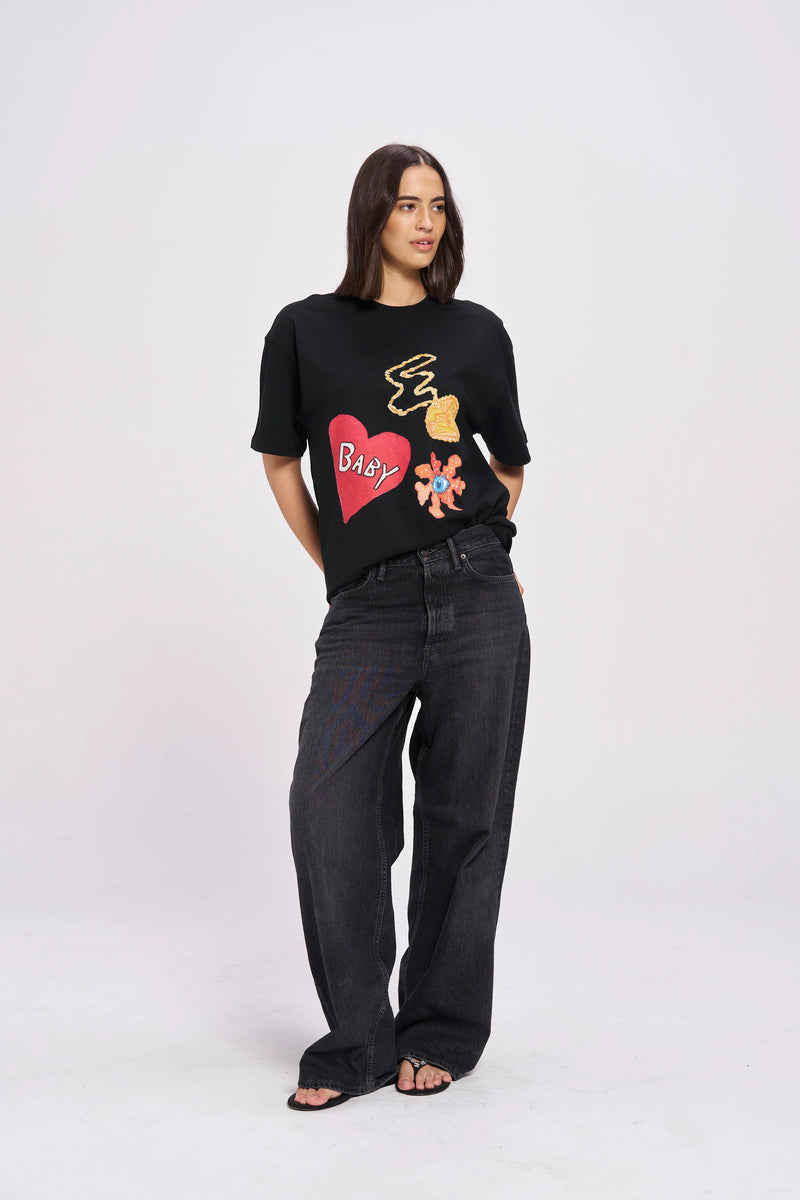 TREASURES Oversized Shirt Black
