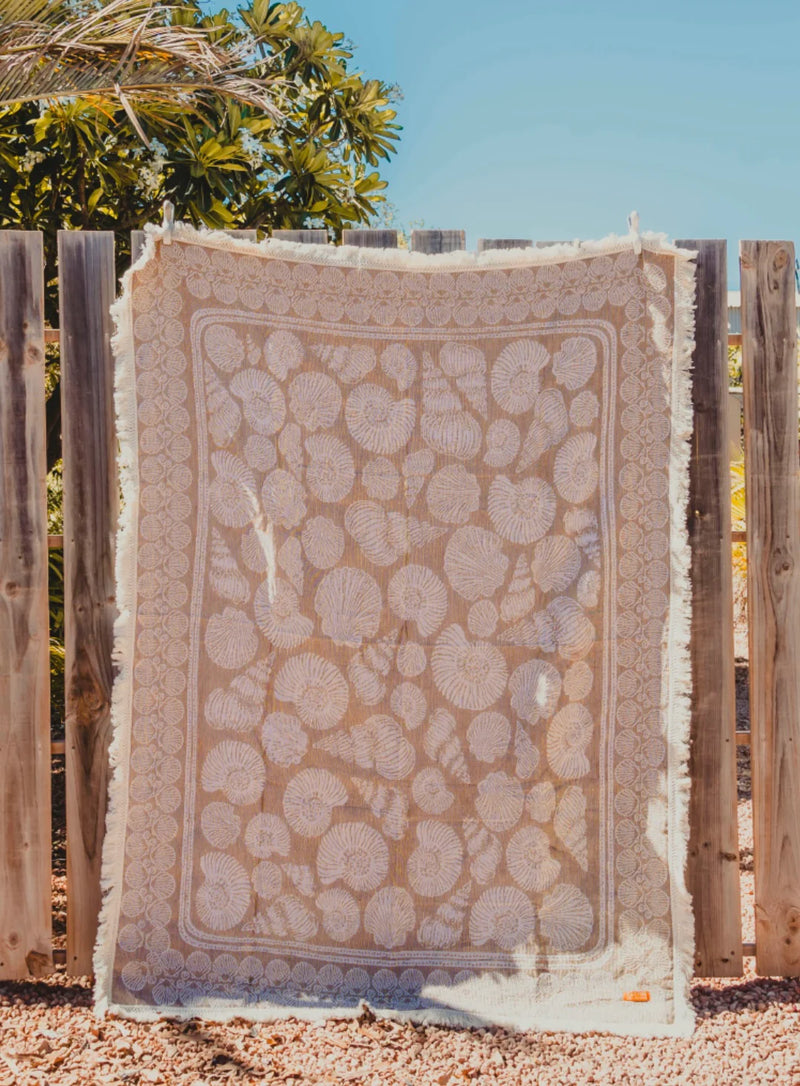 Recycled Cotton Throw “Seashell"