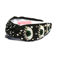 Beaded Headband Eye Top knot