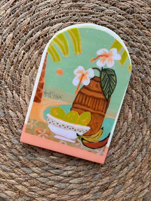 Sue Fantini Tile - Green Mangoes